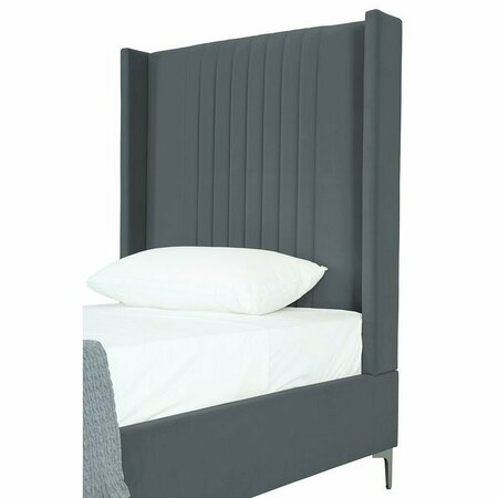 Manhattan Comfort Promenade Twin-Size Bed in Grey BD010-TW-GY